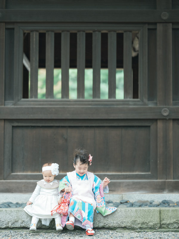 宇都宮二荒山神社、3歳七五三、出張ロケーション撮影、こはるちゃん！姉妹写真