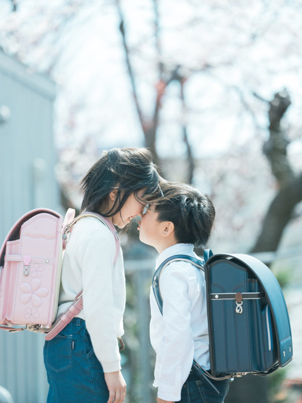 入学記念、えいちゃん！兄弟写真