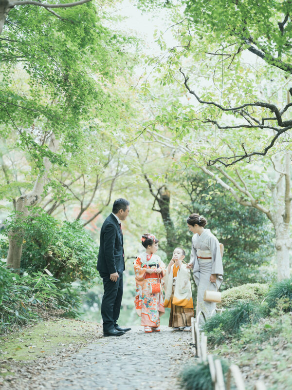 栃木県中央公園、七五三ロケ、7歳七五三ちはなちゃん、5歳七五三たすくくん！家族写真