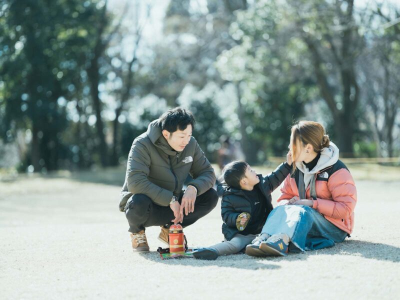 栃木県中央公園、けいすけくん、家族写真！おやつ