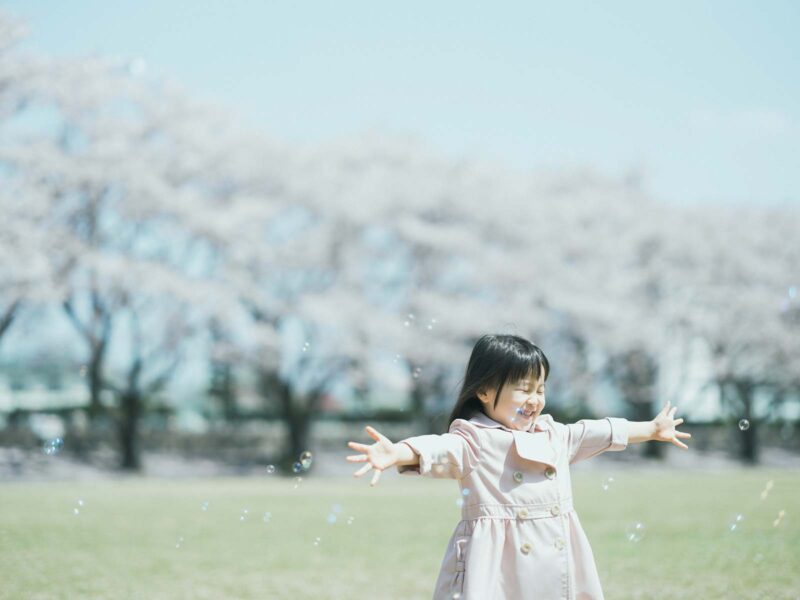 大松山運動公園、桜、ロケ撮影、はなのちゃん！しゃぼんだま